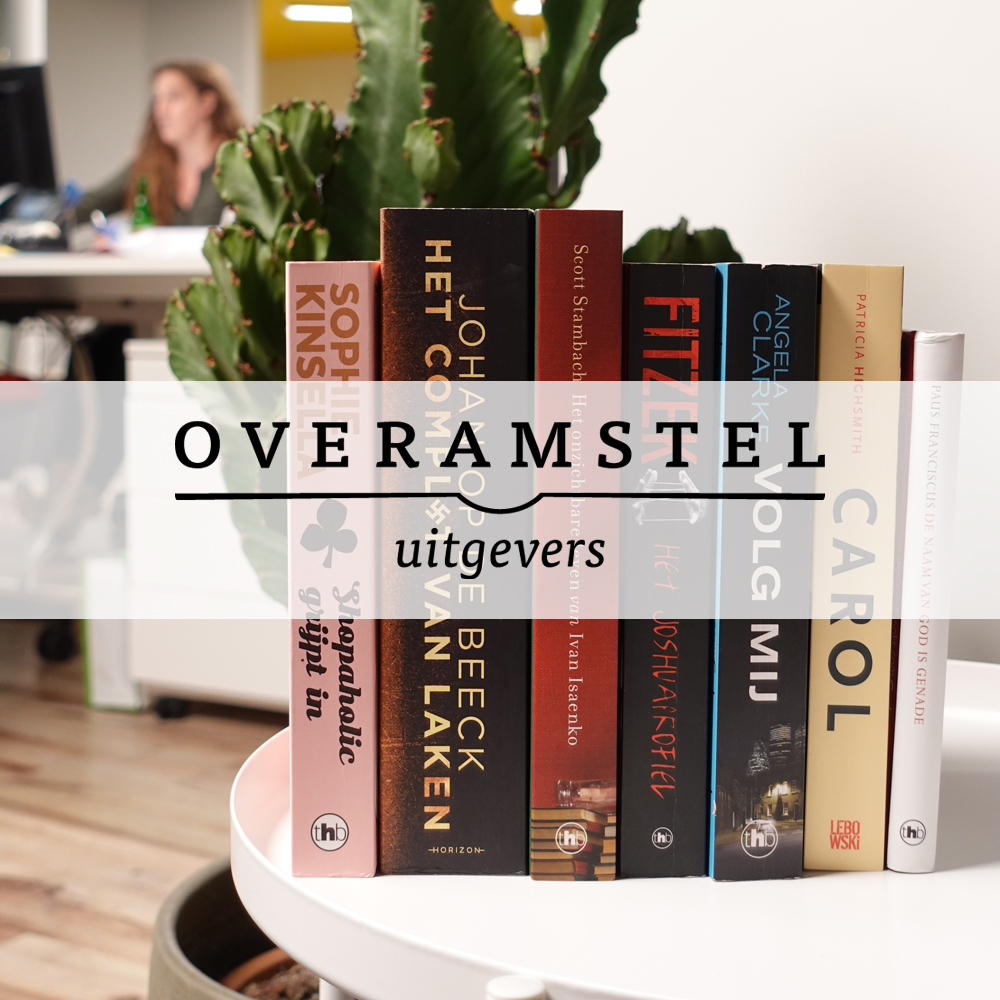 Overamstel books with logo